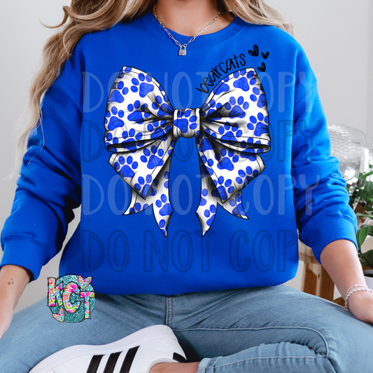 Bearcats Bow with Paw Prints DTF