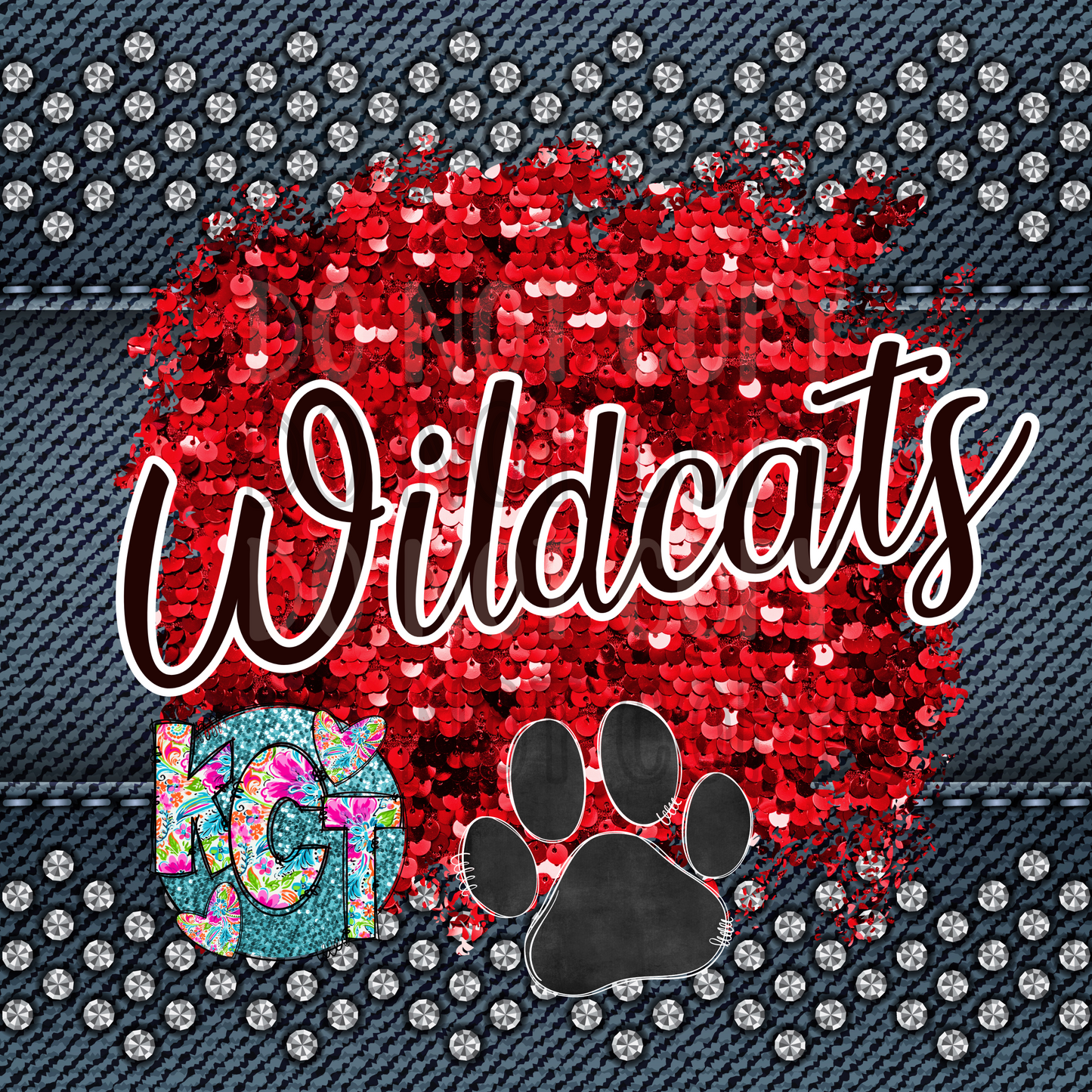 Wildcats Sequins Red DC