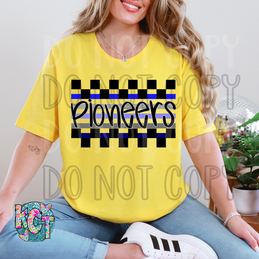 Pioneers Blue Checkered DTF