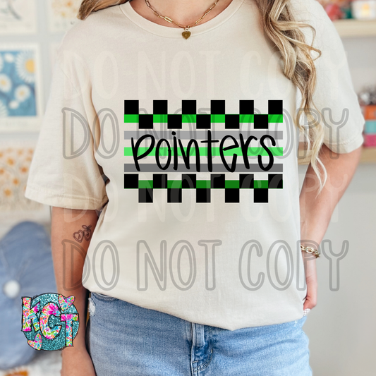 Pointers Green Checkered DTF