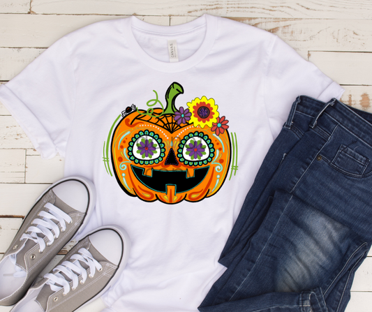 Sugar Skull Pumpkin   DTF