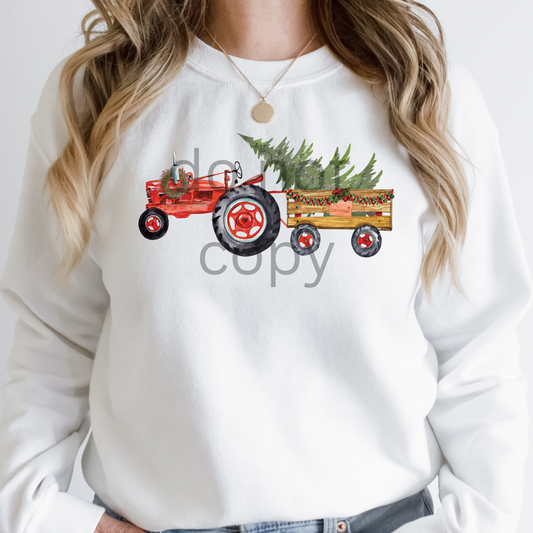 Christmas Tractor  DTF