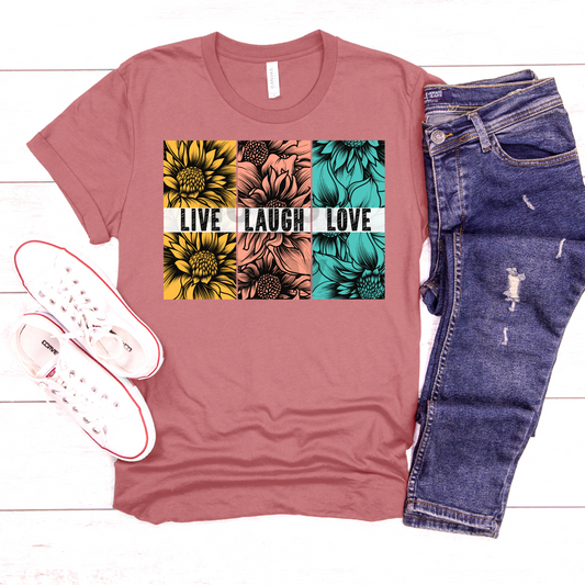 Live Laugh Love (Floral)   DTF