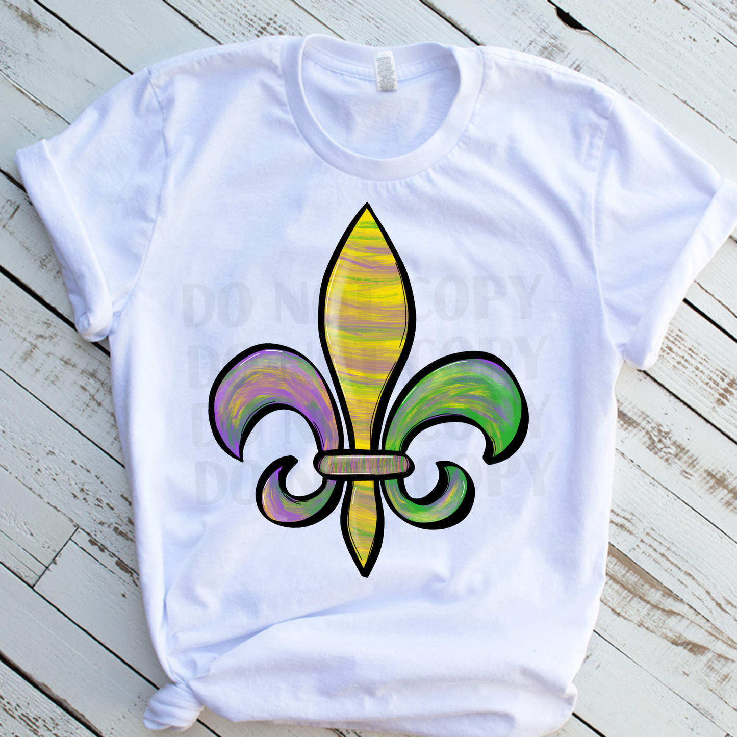 Mardi Gras Fleur De Lis  DTF