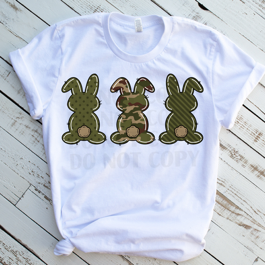 3 Camo Bunnies DTF