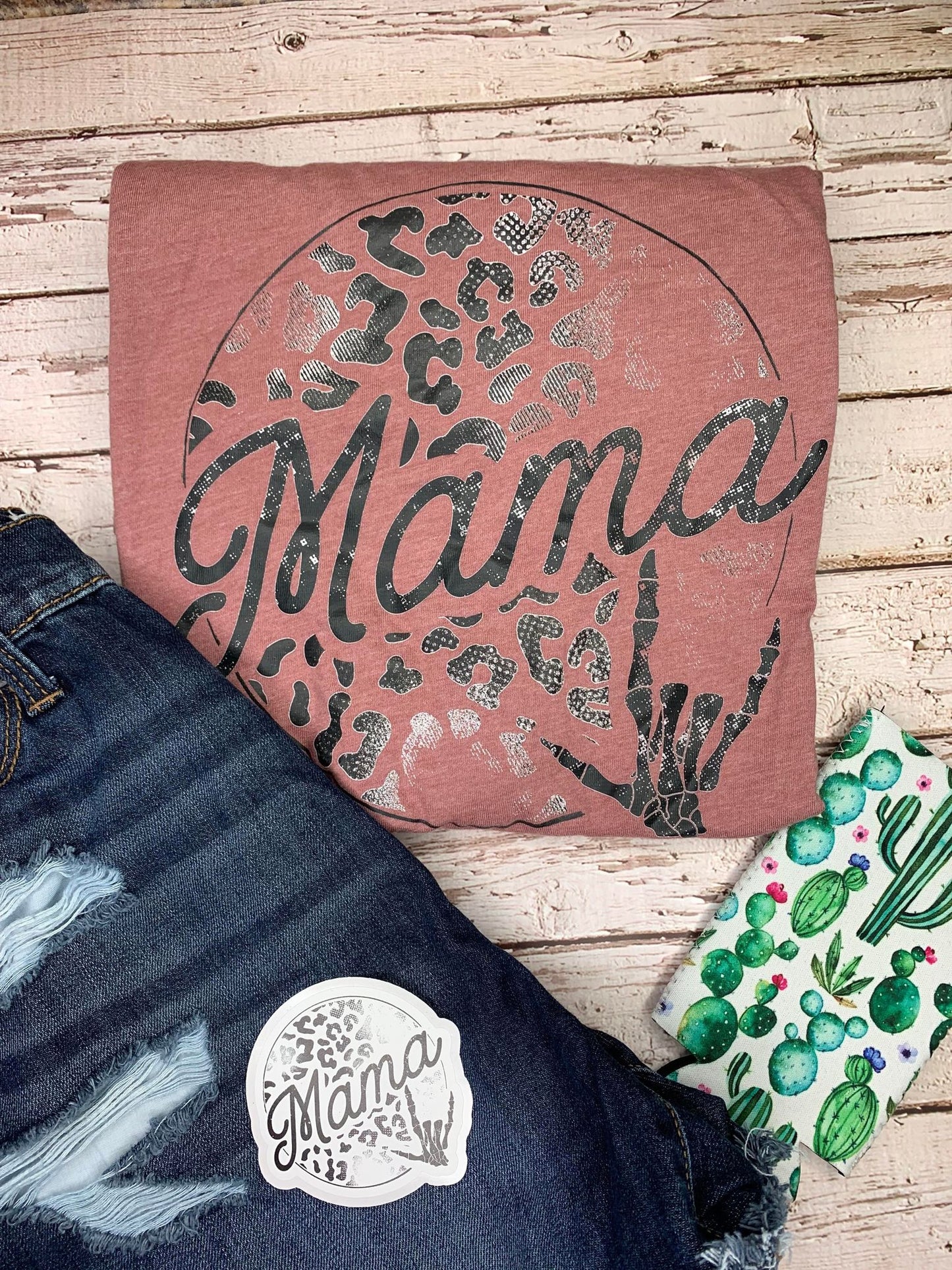 Mama (Disttressed Leopard)    DTF