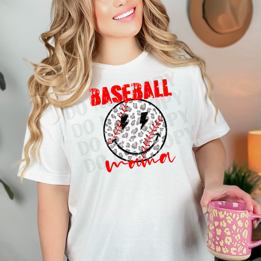 Baseball Mama Leopard DTF