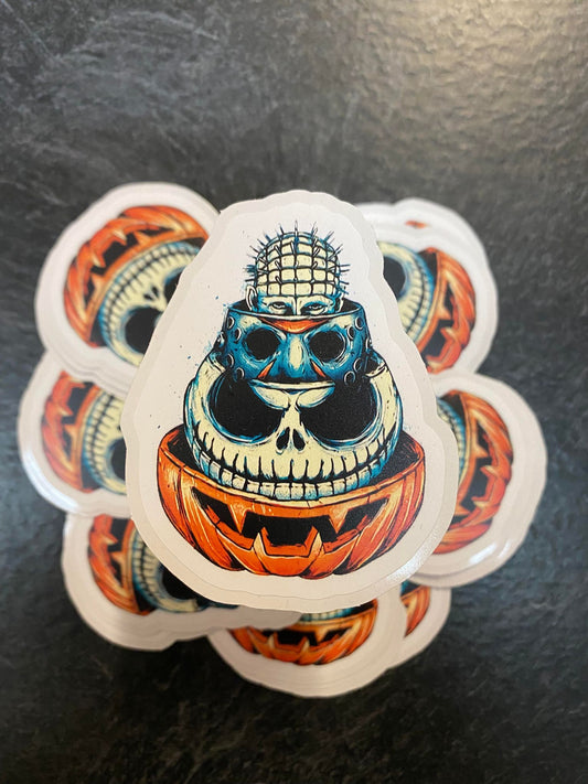 Spooky Stacked Heads  diecut