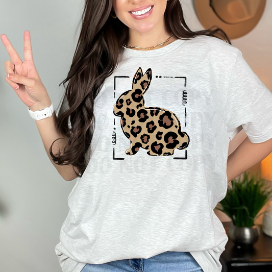 Leopard bunny silhouette DTF