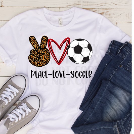 Peace Love Soccer  DTF