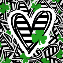 St. Patricks Day Heart      DieCut