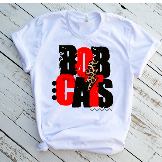 Bobcats Lightning (red and black)  DTF