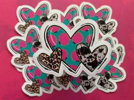 3 Hearts  diecut