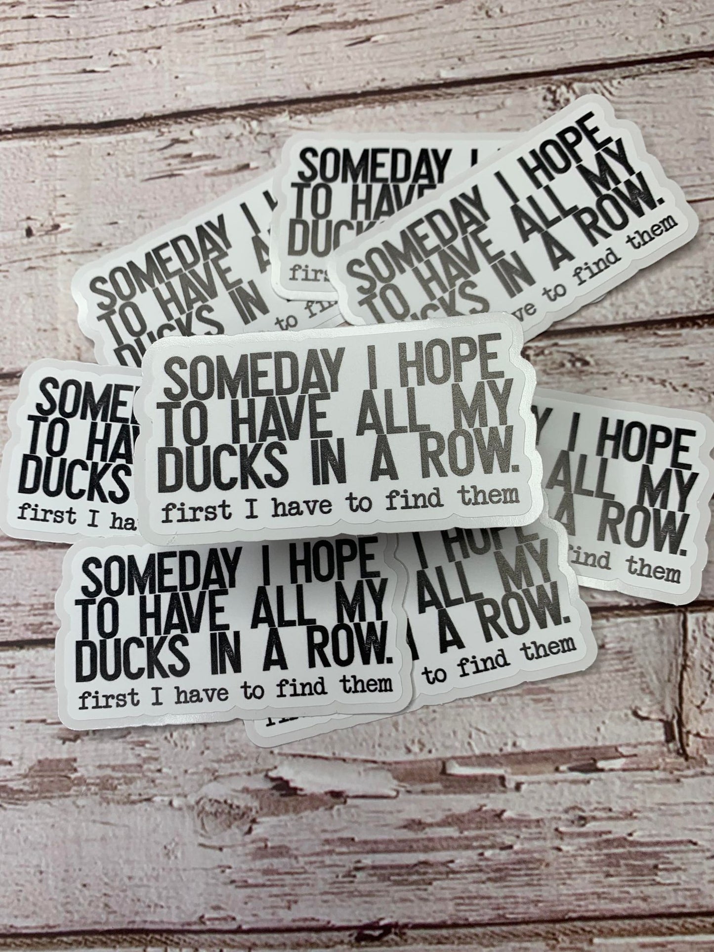 S44 Someday I hope to have all my ducks diecut