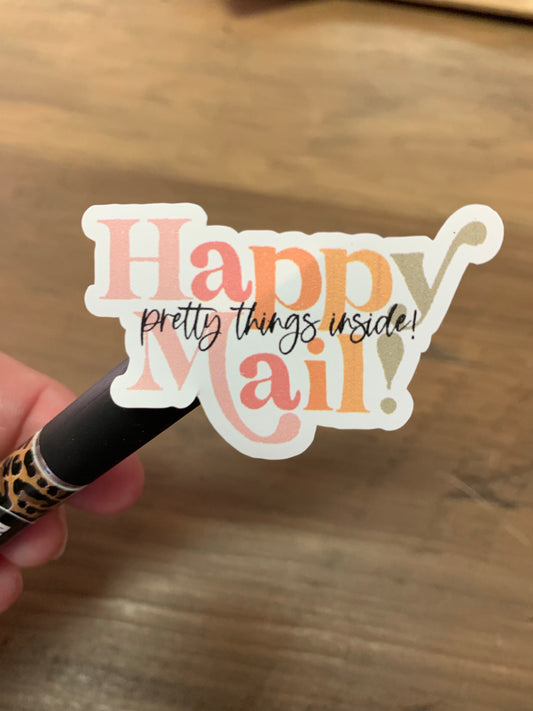 Happy Mail pretty things inside stickers