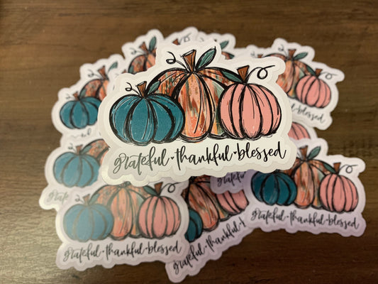 DC Grateful Fall Pumpkins diecut