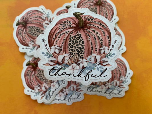 DC Thankful Leopard Pumpkin diecut