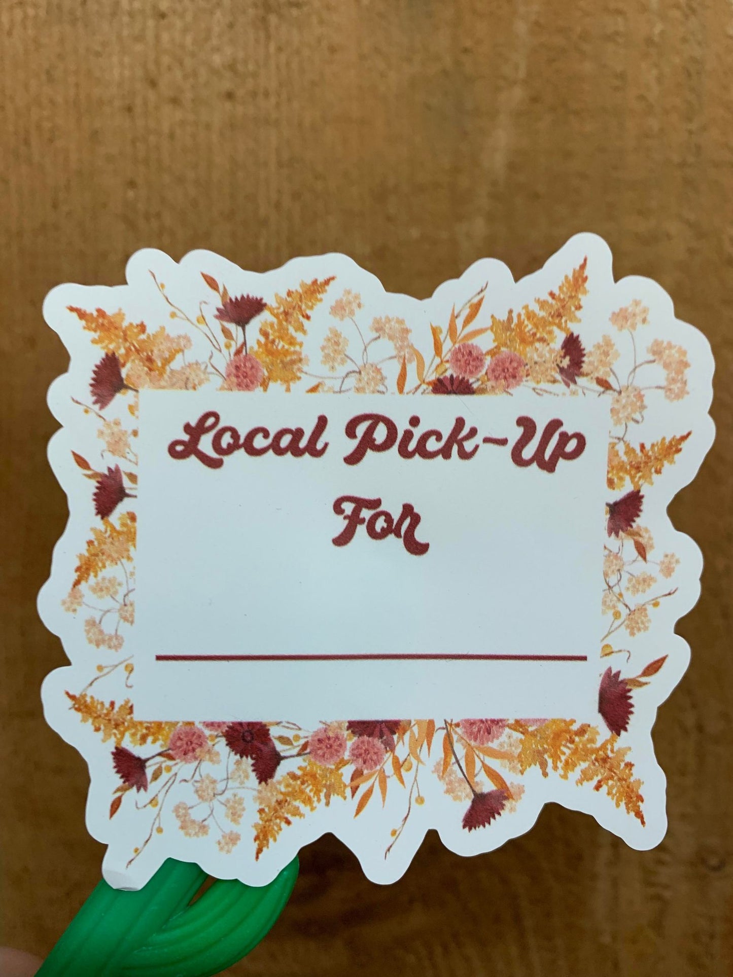 Local Pick Up (Fall Frame)  sticker sheet