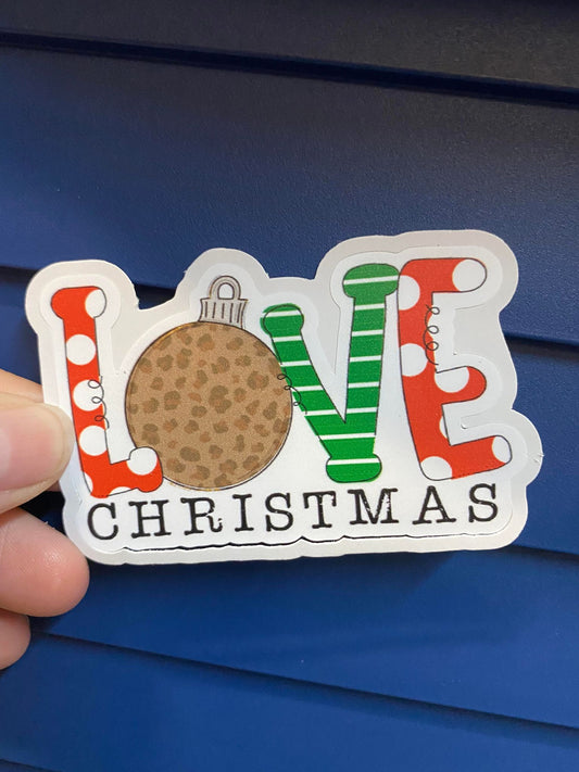 Love Christmas (Leopard Ornament) diecut