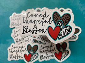 Loved, Thankful, Blessed  diecut