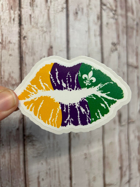 Mardi Gras Lips  DieCut