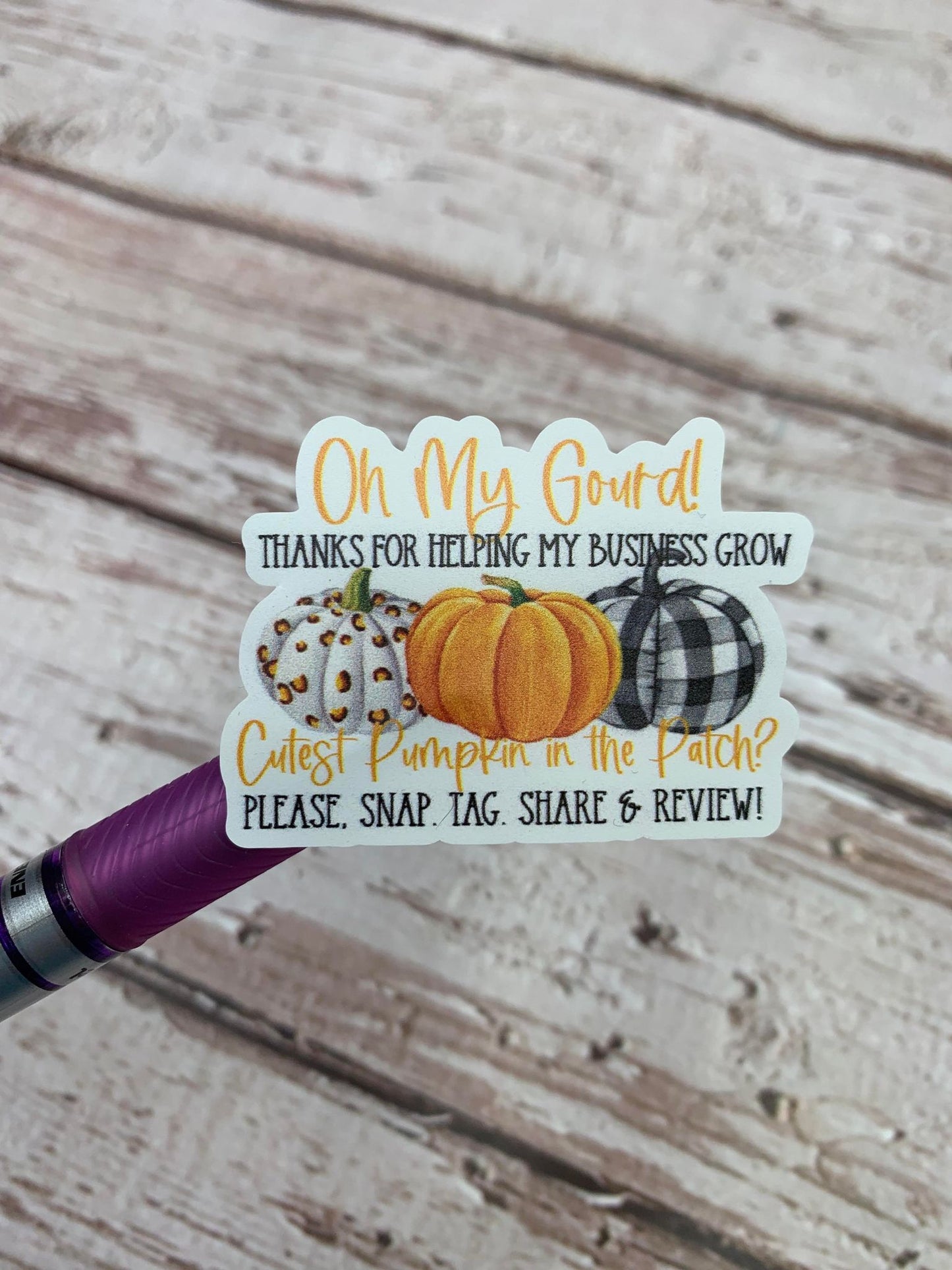 Oh My Gourd, Snap, Tag, Share, Review  sticker sheet