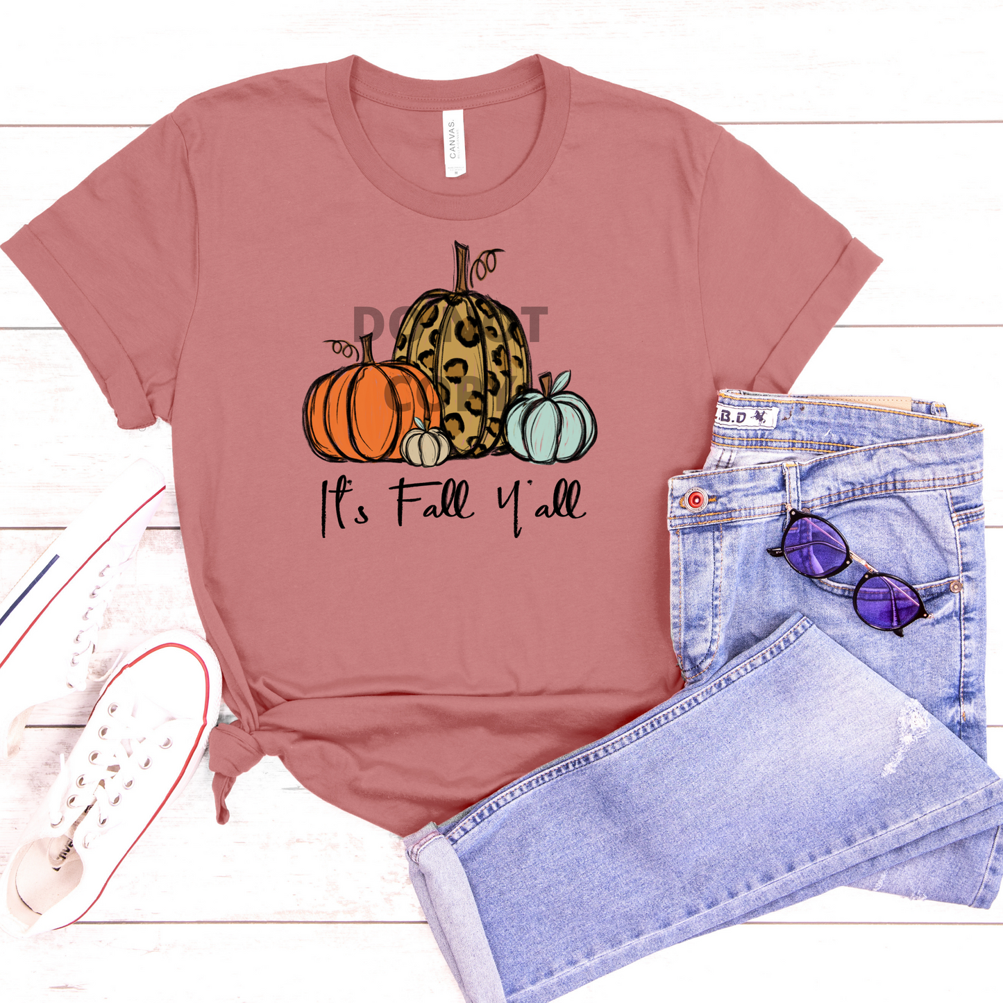 It's Fall Ya'll, Leopard Pumpkins DTF