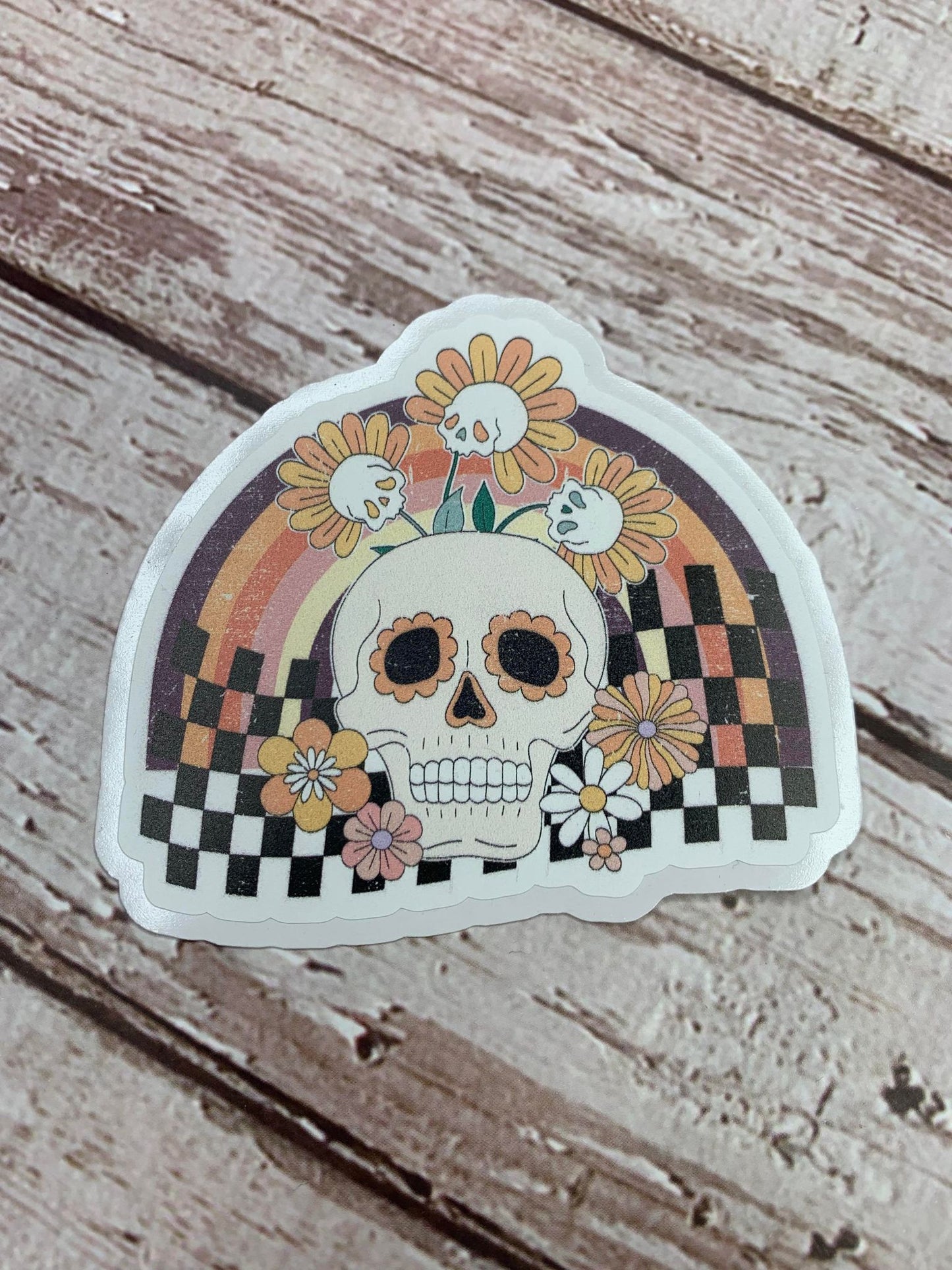 Skull & Flowers diecut