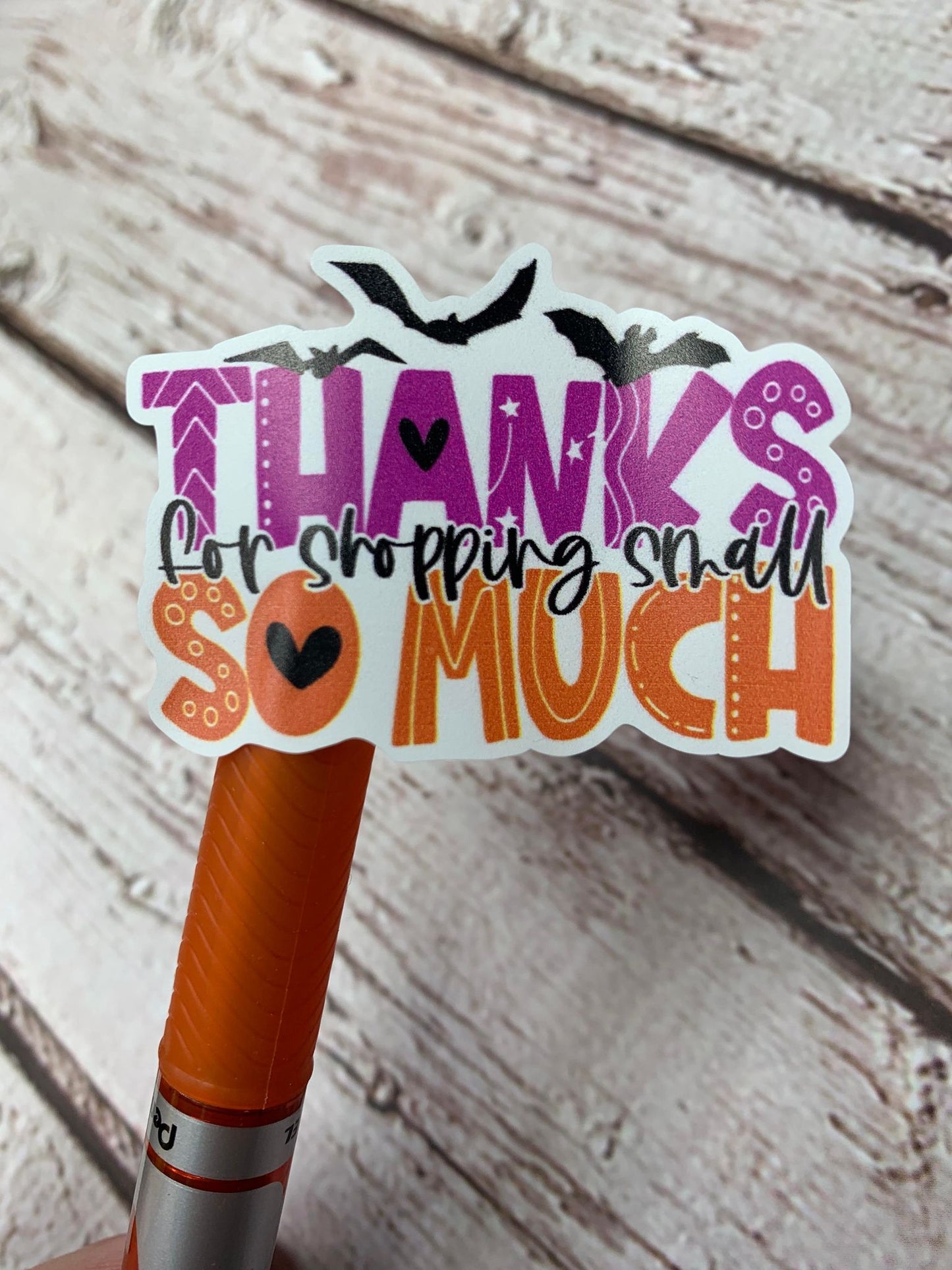 Thanks so Much for Shopping Small (Bats)  sticker sheet