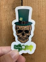 St Patrick's Day Skull   diecut