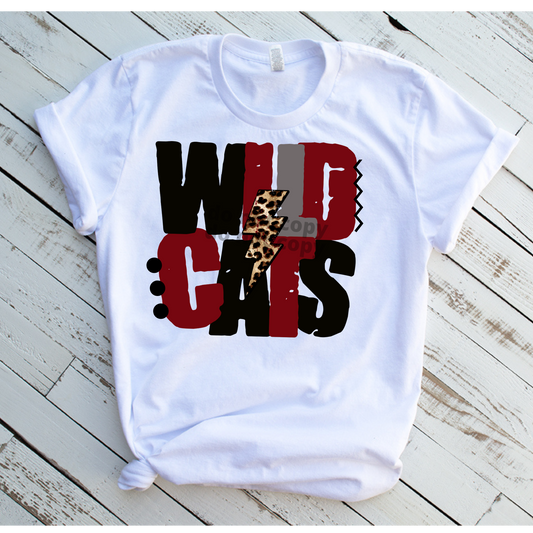 Wildcats Lightning (maroon & black)  DTF